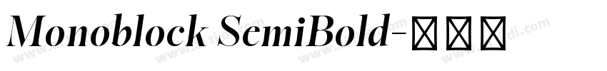 Monoblock SemiBold字体转换 Monoblock SemiBold字体转换